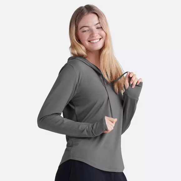 NEW MeUndies Lightweight Gray Women's Pullover Hoodie Sized Large - Picture 2 of 7